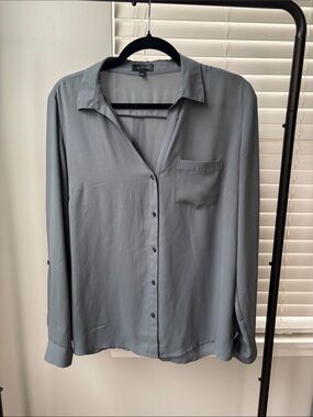 The Limited Slate Gray Casual Button-Down Shirt